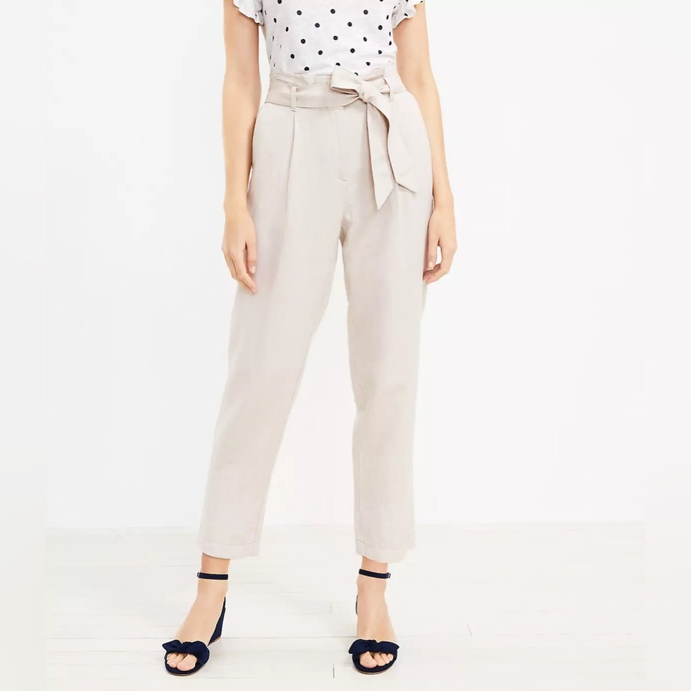 Loft Paperbag Taper Pants